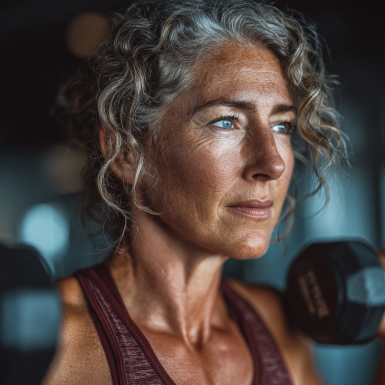 Активні літні люди займаються фітнесом